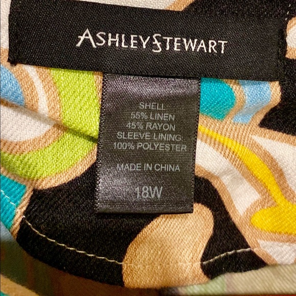 Vintage Ashley Stewart Linen Blend Jacket 18W - Picture 5 of 5